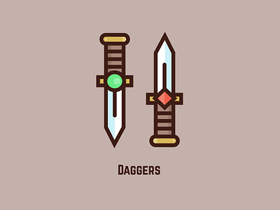 Daggers game gameart icon inventory item vector weapon