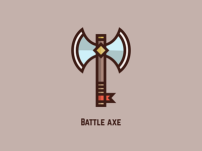 Battle Axe art axe game gaming icon item series vector weapon