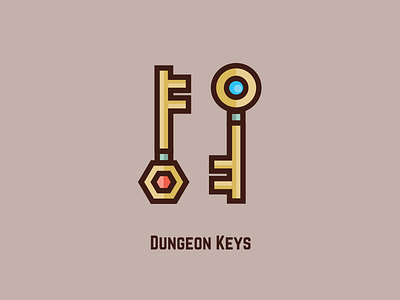 Dungeon Keys dungeon game icon key vector