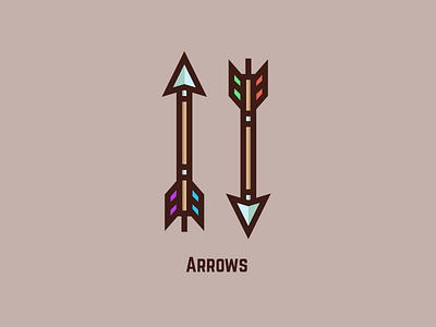 Arrows arrow bow game icon item vector weapon