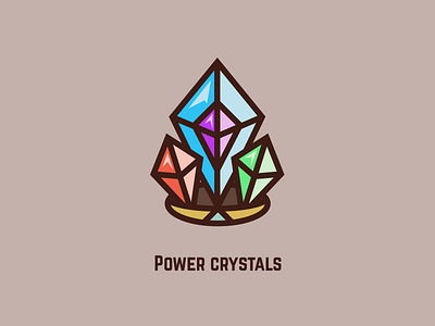 Power Crystals crystal design game item magic power vector