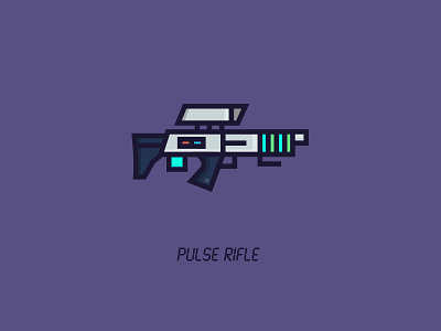 Pulse Rifle art game gaming icon icons item rifle scifi vector weapon