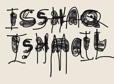 The Isshaq Font alphabet artist branding design font graphic design illustration typography