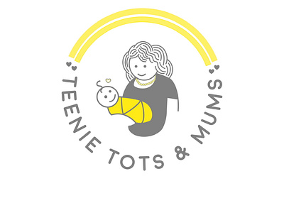 Teenie Tots and Mums brand identity branding design graphic design logo