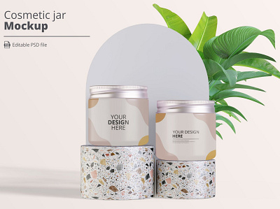 Cosmetic jar mockup branding cosmetic cosmetic jar cosmetic jar scene cosmetic product mockups design free freebie graphic design identity illustration jar jar mockup logo mockup photoshop product mockups psd scene wrapper