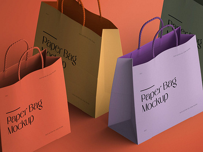 Isometric Paper Bag Mockup bag mockup branding branding box branding product design free freebie graphic design identity illustration isometric isometric paper mockup paper paper bag photoshop psd wrapper scene psd store