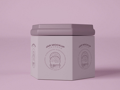 Ice Cream Jar Packaging Mockup branding design food food psd free freebie ice cream identity illustration jar jar mockups jar packaging jar psd mock mockup mockups photoshop psd scene psd ups