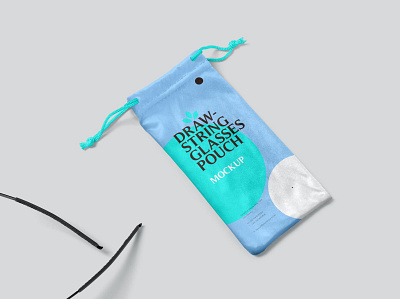 Drawstring Glasses Pouch Mockups bag branding case cover design fabric frame free freebie glasses graphic design identity illustration mockup motion graphics photoshop pouch mockups presentation showcase spectacles