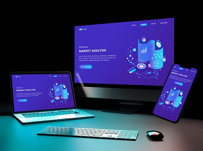 Responsive In Dark apple branding dark design device free freebie identity ipad iphone laptop macbook mockup mockup device photoshop responsive smart objects ui web website