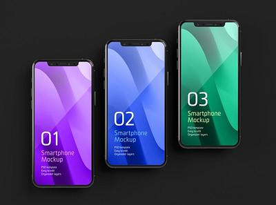 FREE Smartphone Screen Mockup Set branding dark iphone design display mockup free identity iphone 11 mock up mockup mockup set photoshop pro responsive responsive screen screen screen devices screen mockup smartphone smartphone screen ui