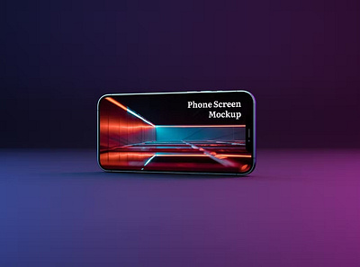 Neon Landscape iPhone Screen Mockup branding design free identity iphone 11 iphone screen landscape iphone mock up mockup mockup set neon neon landscape photoshop pro responsive screen screen devices screen mockup smartphone screen ui