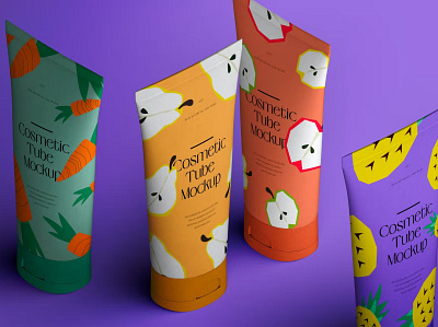 Isometric Cosmetic Tube Mockup beauty brand branding cosmetic tube cream design free illustration isometric isometric cosmetic jar mockup package packaging photoshop scrub shampoo soap tube tube mockup