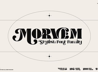 Morvem Stylish Font 70s 80s 90s alternates branding classy elegant fancy fashion font fun ligatures logo luxury modern serif trendy typeface typography vintage