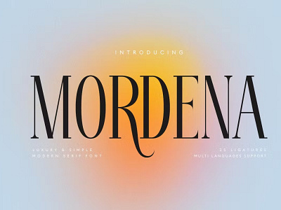 Mordena Modern Serif Font alternates branding classy elegant fancy font gradient ligatures logo logo font logotype luxury modern modern font sans serif sans serif font serif trendy typeface typography