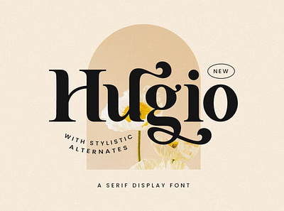 Hugio - Display Font alternates branding classy elegant fancy fashion font ligatures logo luxury modern modern font sans serif sans serif font serif serif font stylish font trendy typeface typography