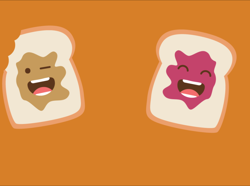 Illustration Peanut Butter and Jelly Wallpaper by Senne Mommens on Dribbble