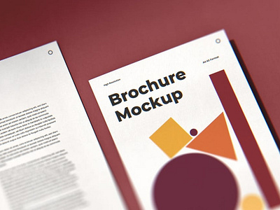 Brochure Mockup Scenes A4 A5 Bi-Fold