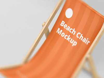 Beach Chair Mockup armless beach branding chair deck download fabric foldable free freebie logo lounger mockup print psd summer sun wood