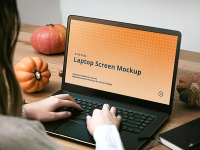 Laptop Mockup Autumn Halloween Scenes abstract clean device display halloween halloween scene halloween scenes laptop macbook mockup phone phone mockup realistic scene scene creator simple smartphone theme ui ux