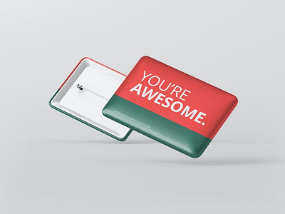 Rectangle Badge Button Mockup