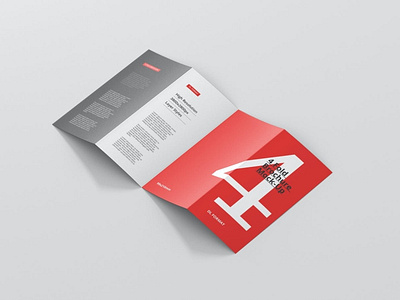 4-Fold Brochure Mockup - DL 99x210mm