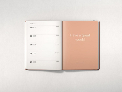 Notebook Planner Mockup