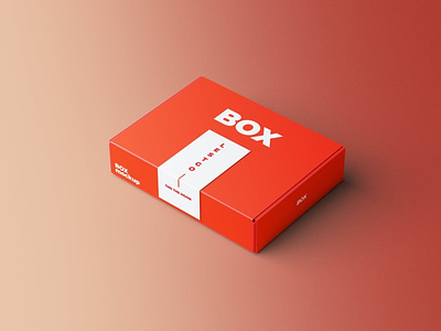 Rectangle Box Mockup with Tape