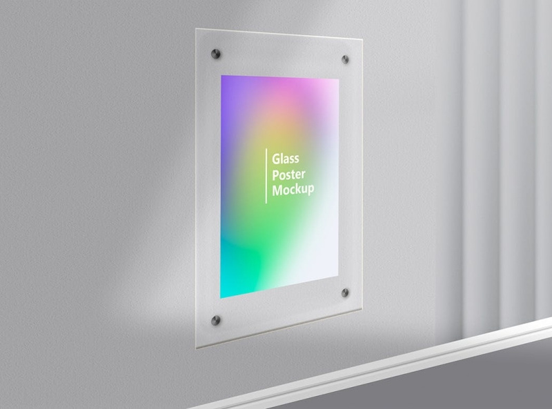 Glass Poster Mockup by Richarde Leei on Dribbble