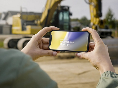 Phone Mockup Construction Site Scenes abstract business clean construction design device display iphone iphone 13 mockup phone phone mockup presentation realistic simple site smartphone theme ui ux
