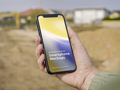 Phone Mockup Construction Site Scenes