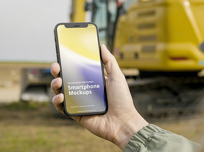 Phone Mockup Construction Site Scenes abstract business clean construction design device display iphone iphone 13 mockup phone phone mockup presentation realistic simple site smartphone ui ux web