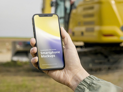 Phone Mockup Construction Site Scenes