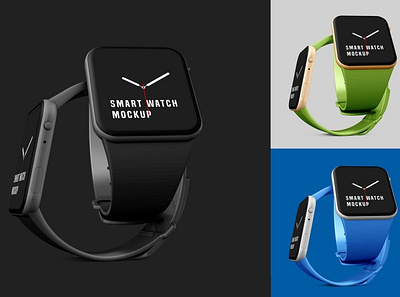 Smart Watch Mockup amazfit android apple clock design device display fitness ios latest mockup presentation smart smartwatch touch ui ux watch wear wristband