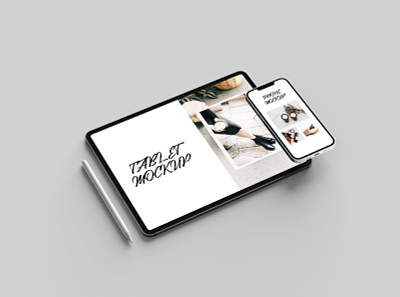 Tablet and Phone Mockup abstract app application clean device display isolated laptop macbook mobile mockup phone phone mockup presentation realistic simple smartphone tablet ui ux