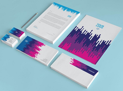 Colorful Artist Design Stationery artist brand stationery branding business card clean cool corporate corporate identity creative design identity letterhead logo design minimal pattern print professional simple stationery visual identity