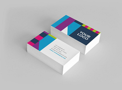 Cool Colorful Stationery brand stationery branding business card clean colorful cool corporate corporate identity creative identity letterhead logo design minimal mockup modern pattern print simple stationery visual identity