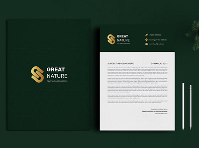 Branding Identity & Stationery Set brand brand stationery branding business business card card company corporate creative design envelope folder identity letterhead modern print print design stationery template word