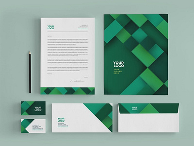 Professional Green Business Stationery