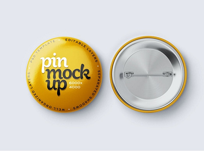 Pin Button Mockup Set 3d badge branding button circle emblem empty glossy graphic design label logo metal mockup pin pin button mockup pin putton plastic round sign simple