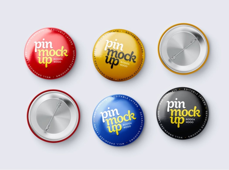 Pin Button Mockup Set By Richarde Leei On Dribbble