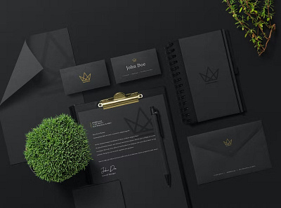 Black Branding Mockups black book box brand brand identity brand stationery branding branding stationery business card corporate dark design flatlay gold identity mockup paper print design stationery