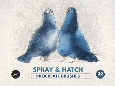 Free Spray & Hatch Procreate Brushes