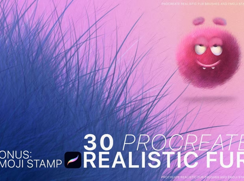 Free Procreate Realistic Fur & Emoji by Richarde Leei on Dribbble