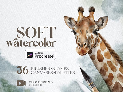 Free Soft watercolor Procreate brushes