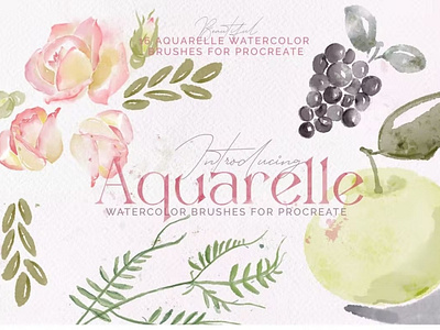 Aquarelle Watercolor: Procreate Brushes aquarelle brush brushes cartoon design illustration kids lettering paper procreate procreate brush procreate brushes procreate illustration procreate watercolor sketch text texures watercolor watercolor brush wedding