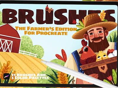 The Farmer’s: Procreate Brushes book brush brush set brushes bundle drawing farmer farmers illustration illustrator kids palettes photoshop playful procreate procreate art procreate brush procreate brushes procreate illustration sketching