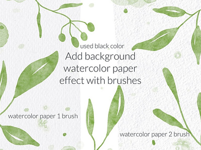 Watercolor texture aquarelle brushes