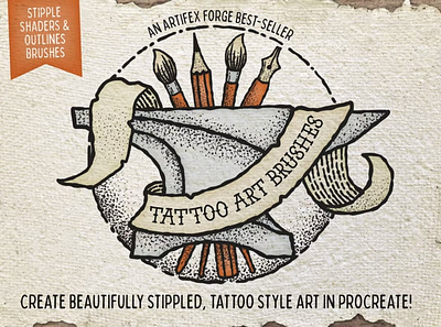 Tattoo Art Brushes - Procreate brush brushes ink inked jerry liner outline procreate brush procreate brushes sailor shader shaders stipple stippled tatto art tatto brush tatto brushes tattoo tattooed tattoos
