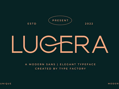 Free Lucera - Modern & Elegant Sans Typeface