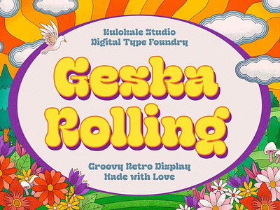 Free Geska Rolling - Groovy Retro Font